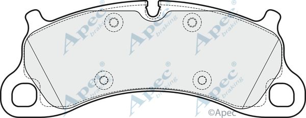 APEC BRAKING Комплект тормозных колодок, дисковый тормоз PAD1947